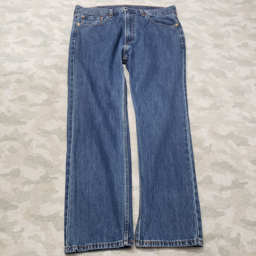 Levi's 505 Jeans Mens 38x30 Blue Straight Leg Denim Medium Wash